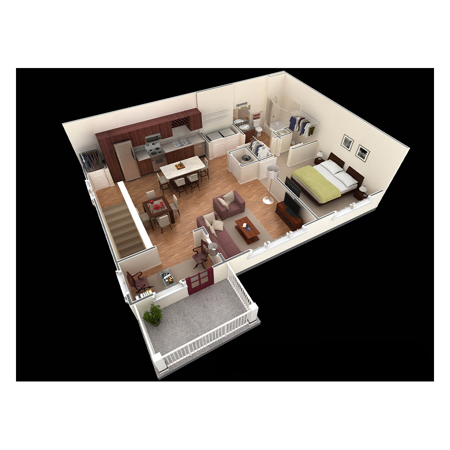 1 BR Grand Overlook floor plan