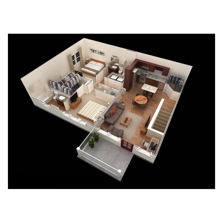 2 BR Designer Overlook floor plan