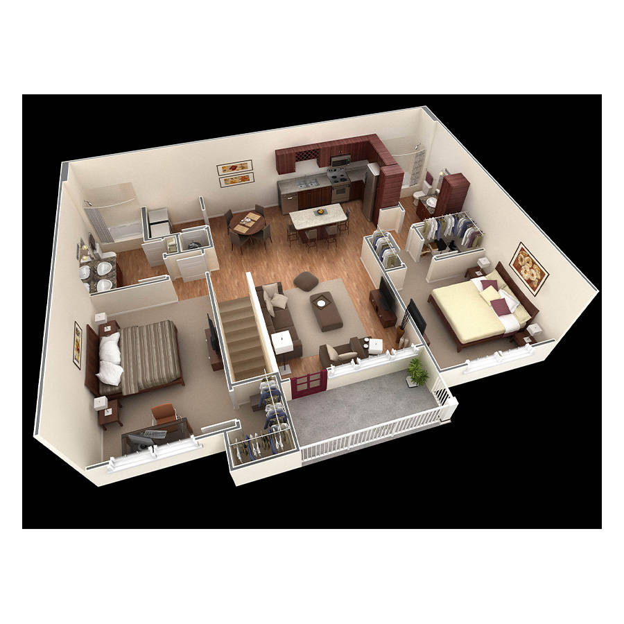 2 BR Grand Overlook Garage floor plan