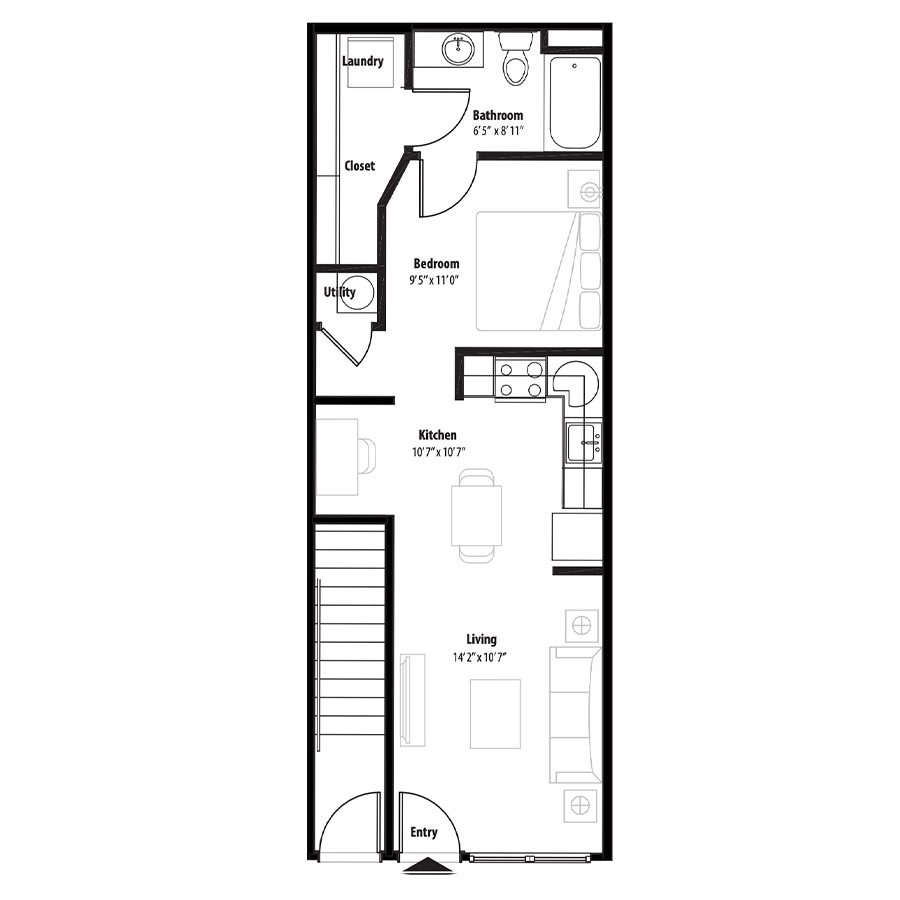 Studio Grand Courtyard floor plan