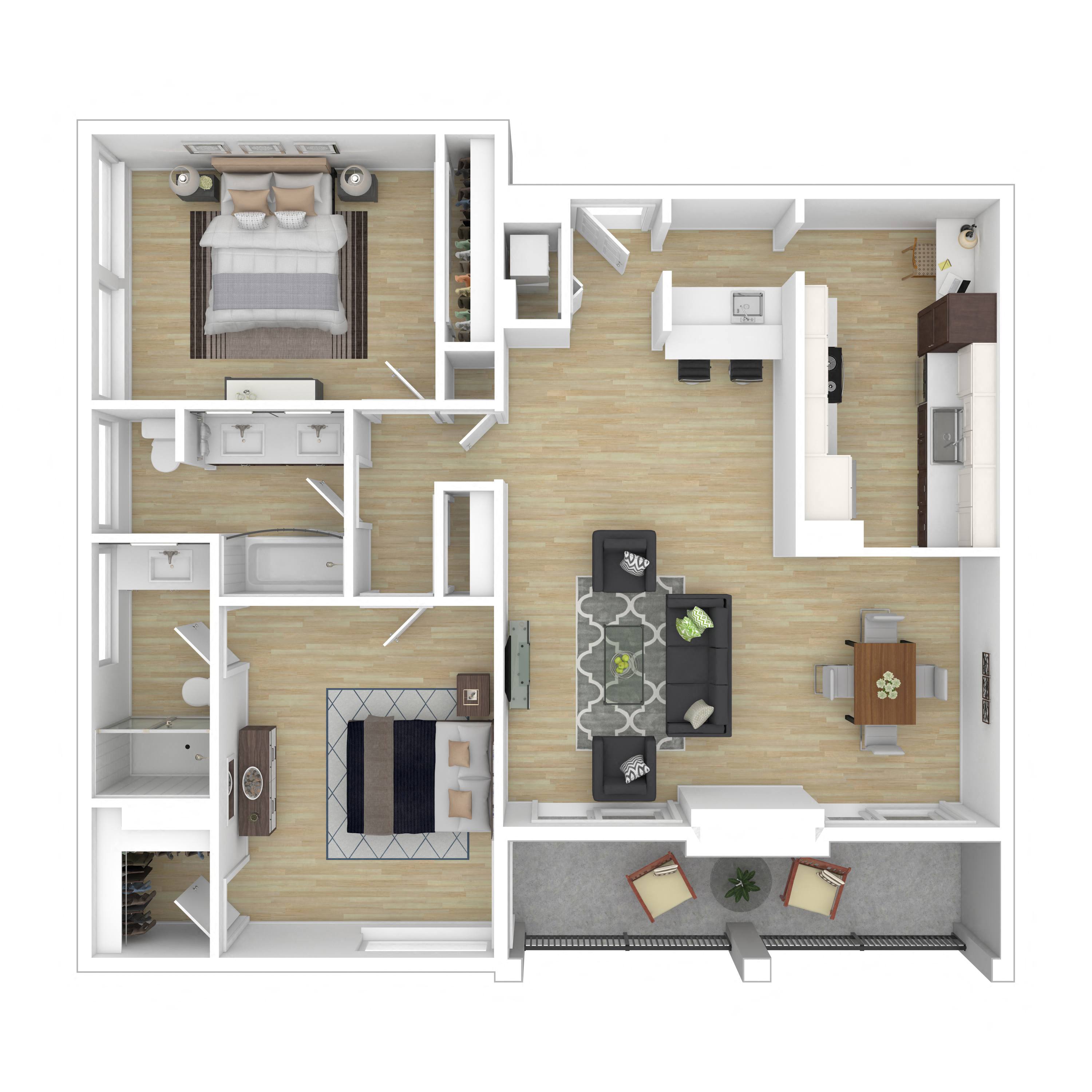 2x2X G floor plan