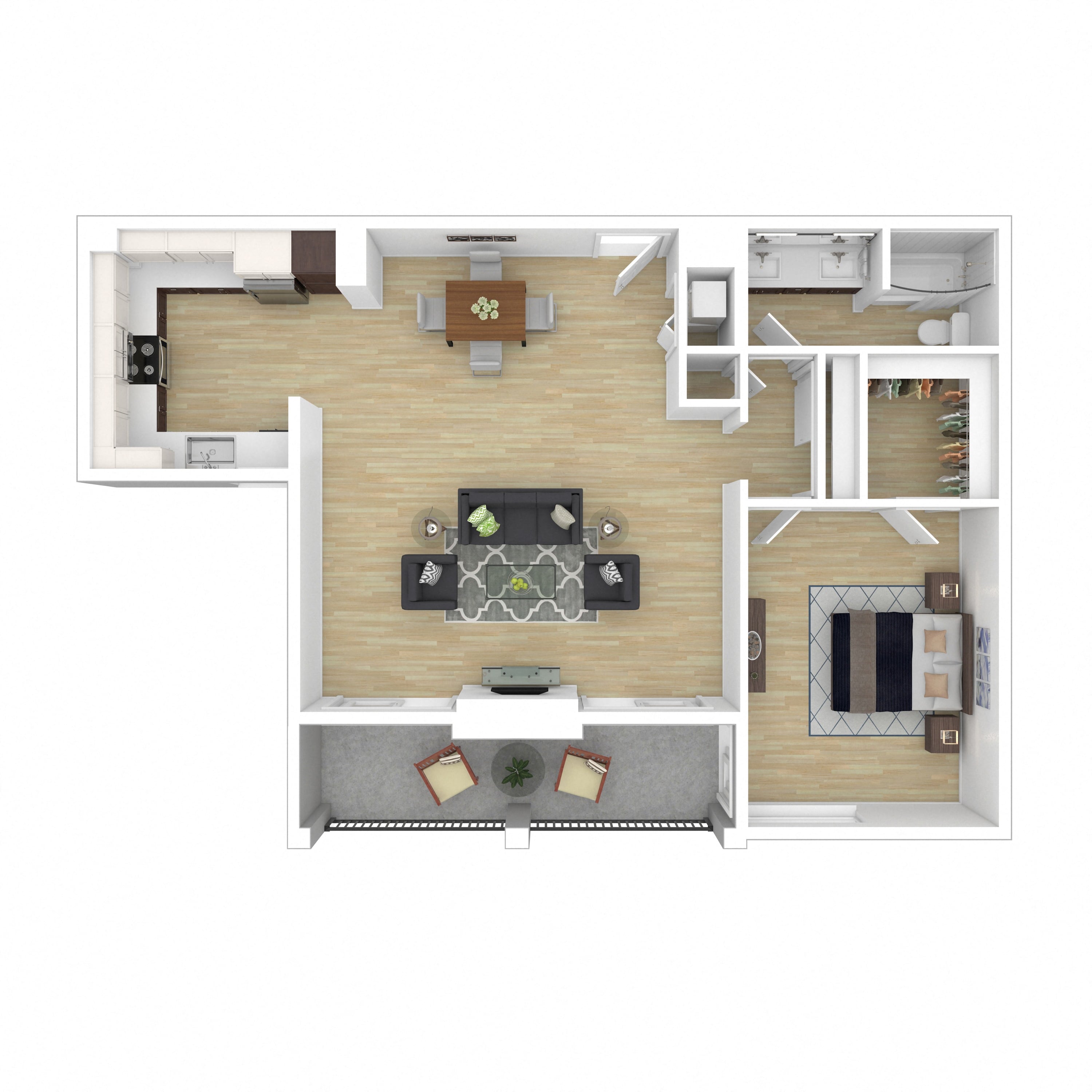 1x1X C floor plan