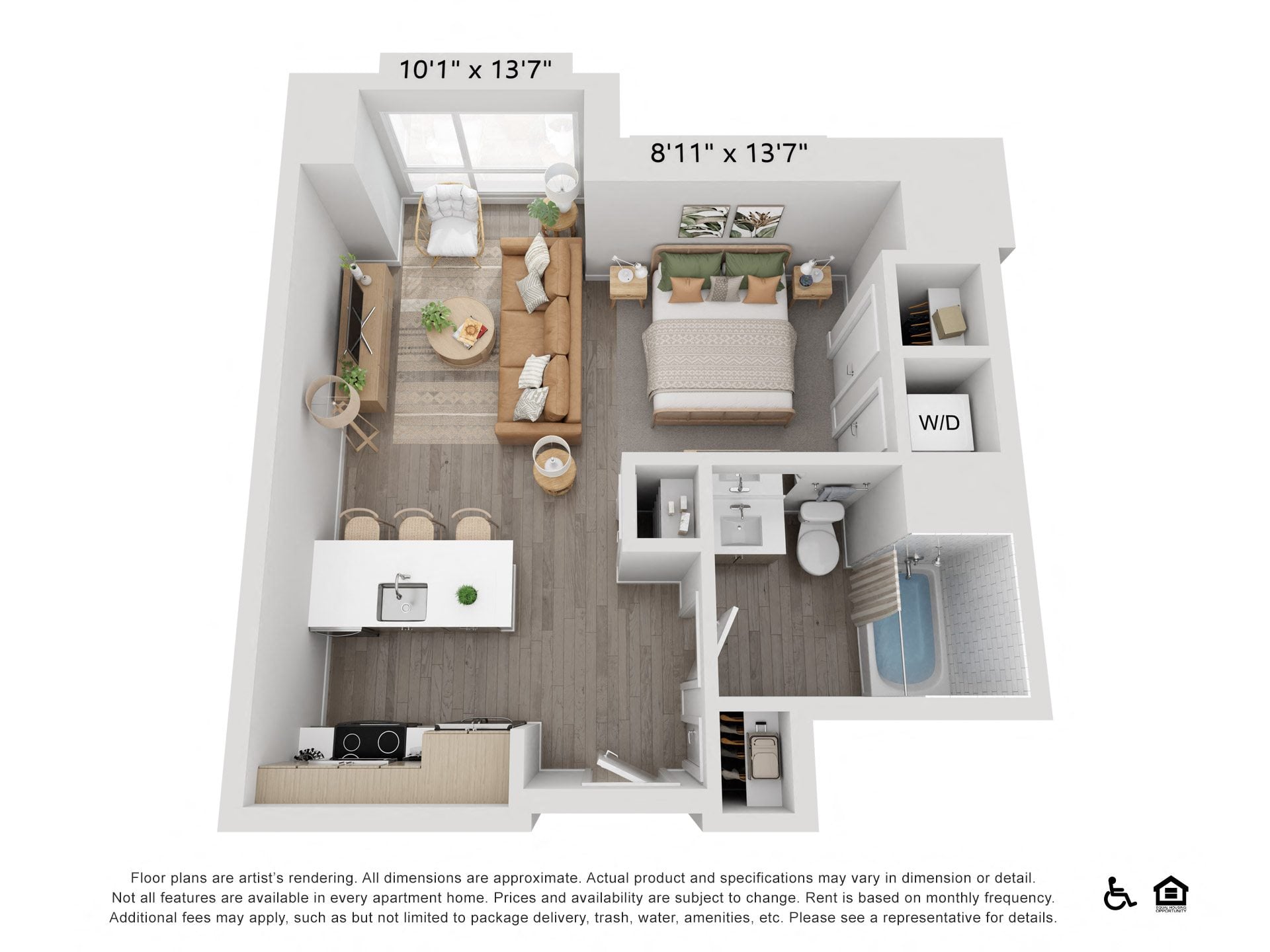 S4 L2 | Studio | 1 Bath floor plan
