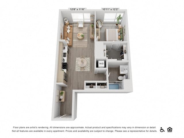 A5 | 1 Bed | 1 Bath floor plan