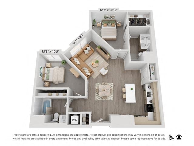 B1 | 2 Bed | 2 Bath floor plan