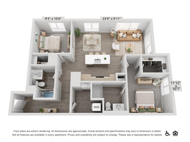 B3.2 | 2 Bed | 2 Bath floor plan