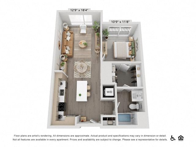 A1.1 | 1 Bed | 1 Bath floor plan