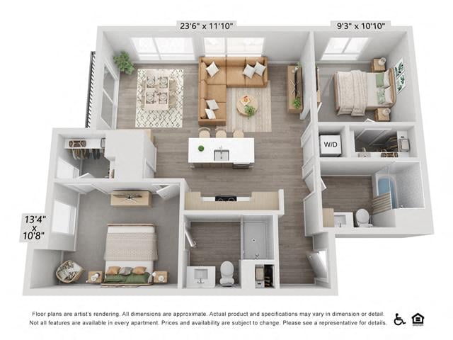 B4 | 2 Bed | 2 Bath floor plan
