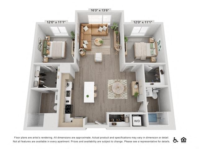 B5 | 2 Bed | 2 Bath floor plan