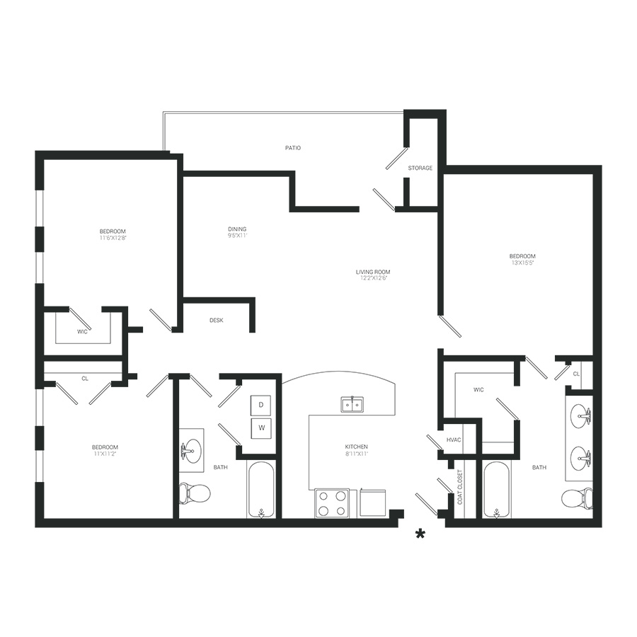 3 x 2 floor plan