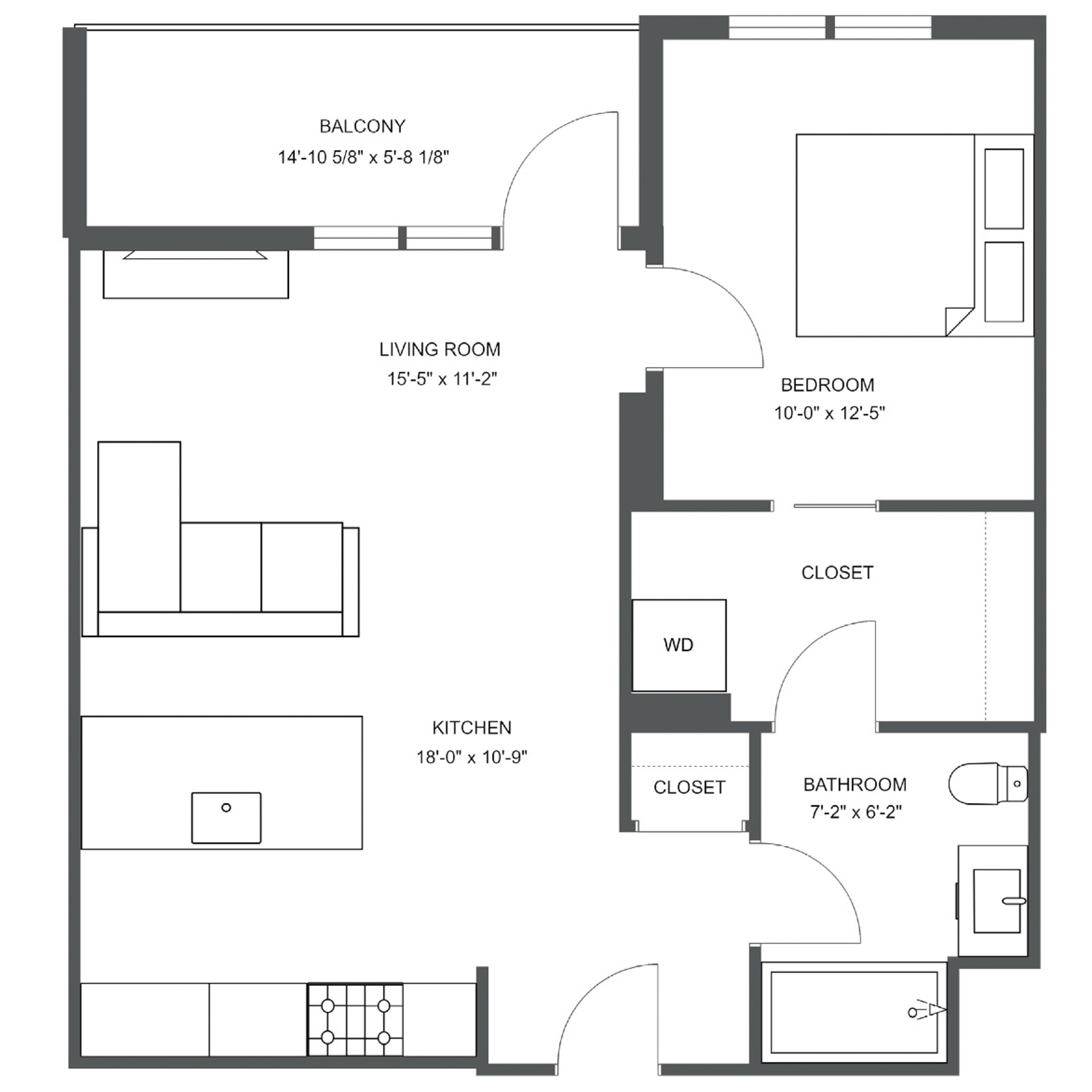 Unit H-508 floor plan