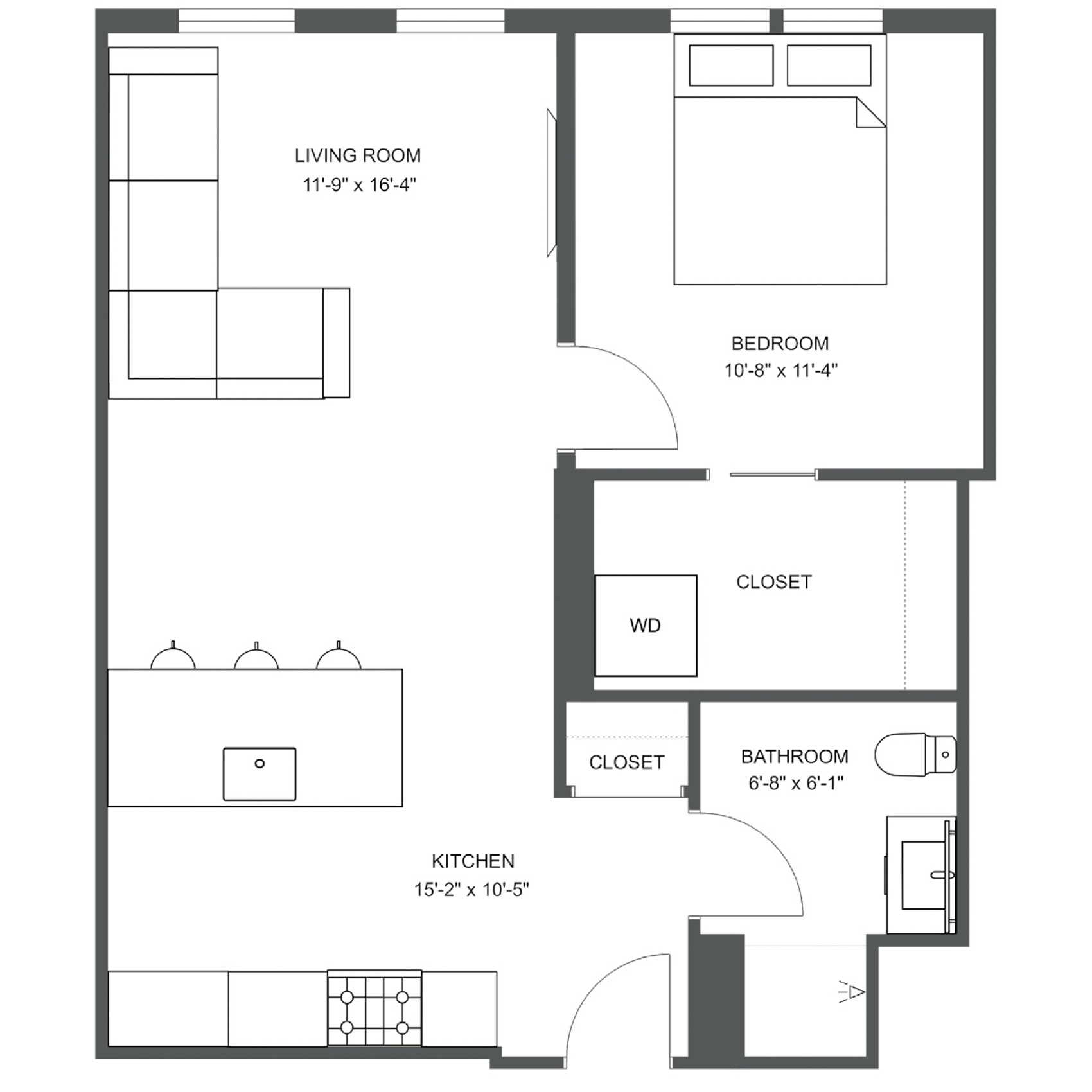 Unit H-610 floor plan