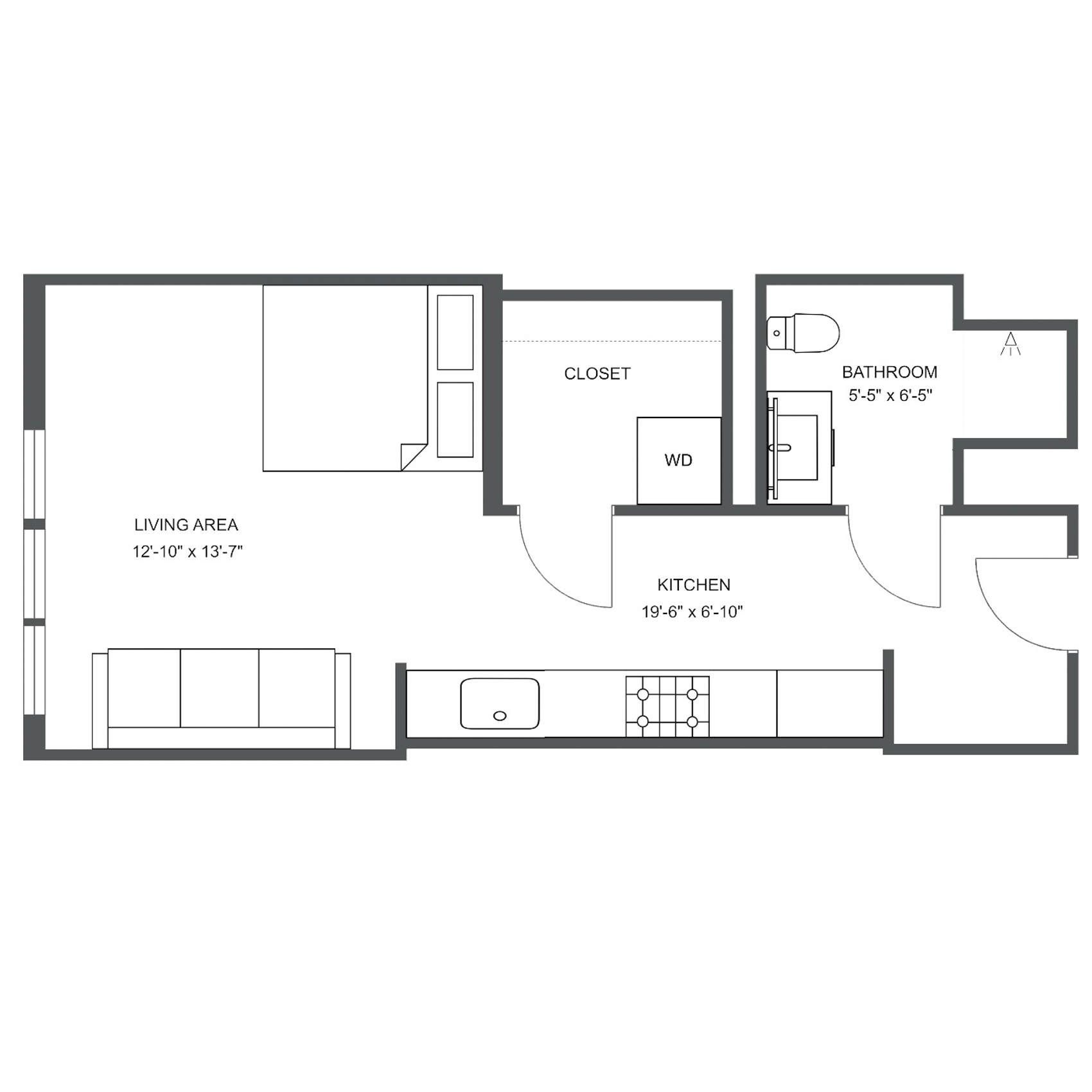 Unit H-812 floor plan