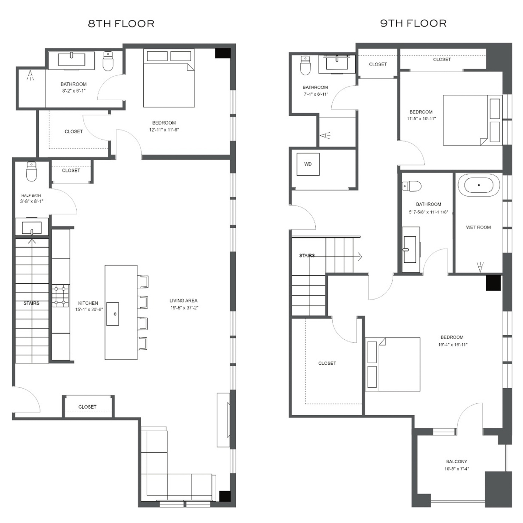 Unit C-807 floor plan