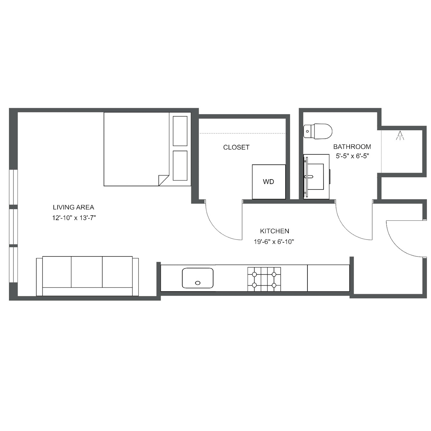 Unit H-912 floor plan