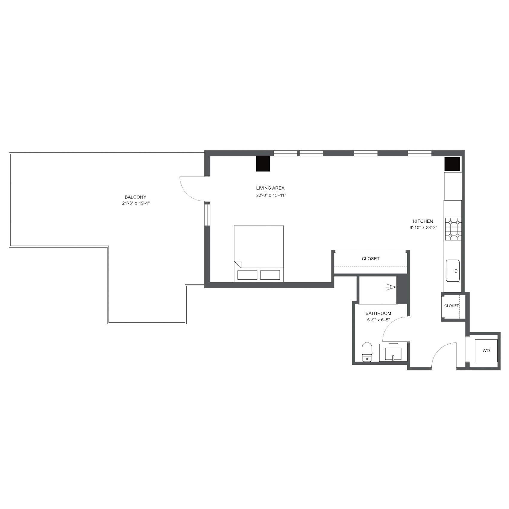 Unit C-902 floor plan