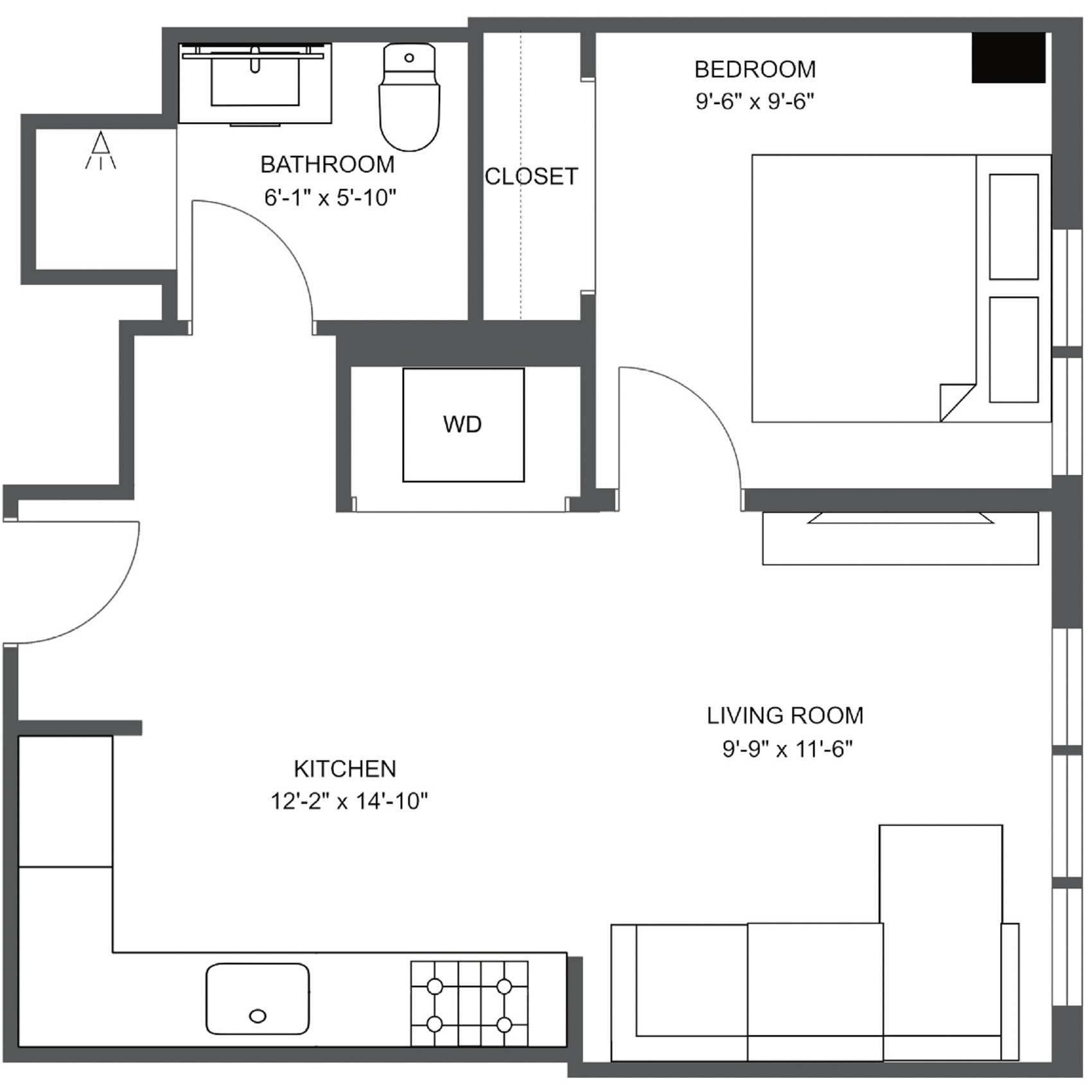 Unit C-307 floor plan