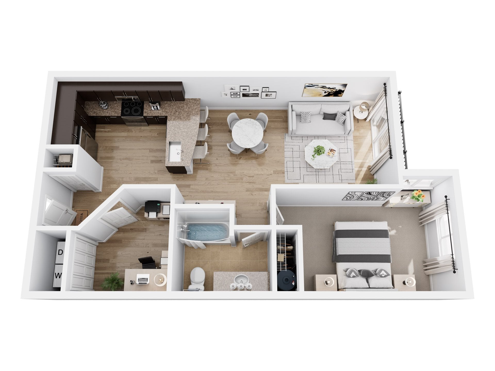 Urban 2 x 1 A floor plan