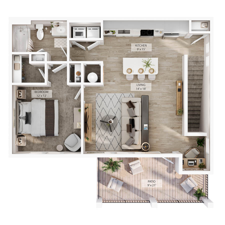 1 BR Grand Overlook floor plan
