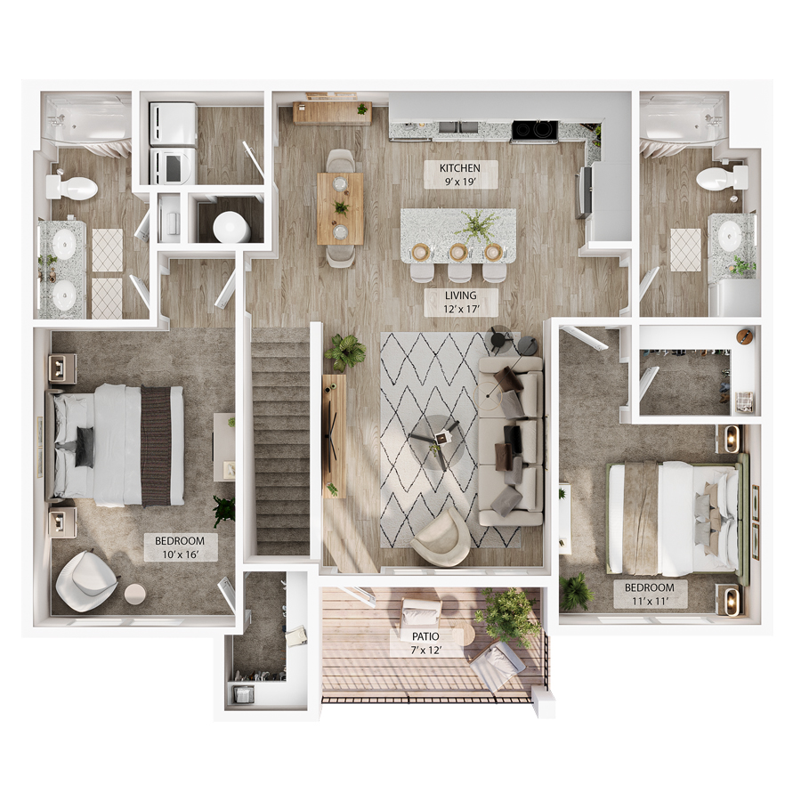 2 BR Grand Overlook floor plan