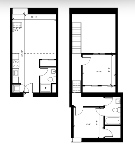 2 Bedroom / 2 Bathroom floor plan