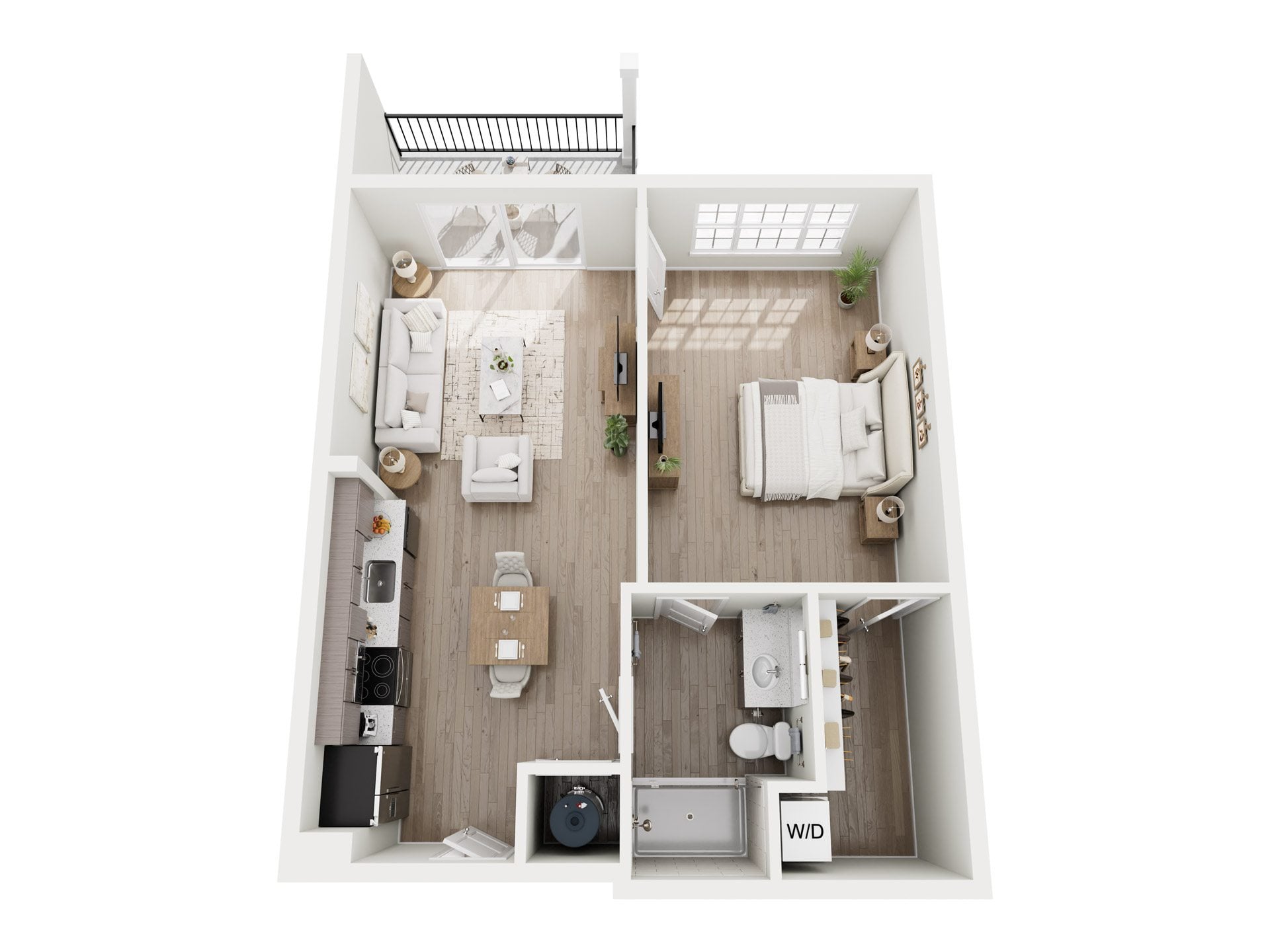 1B1b floor plan