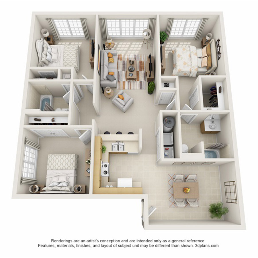3AR floor plan