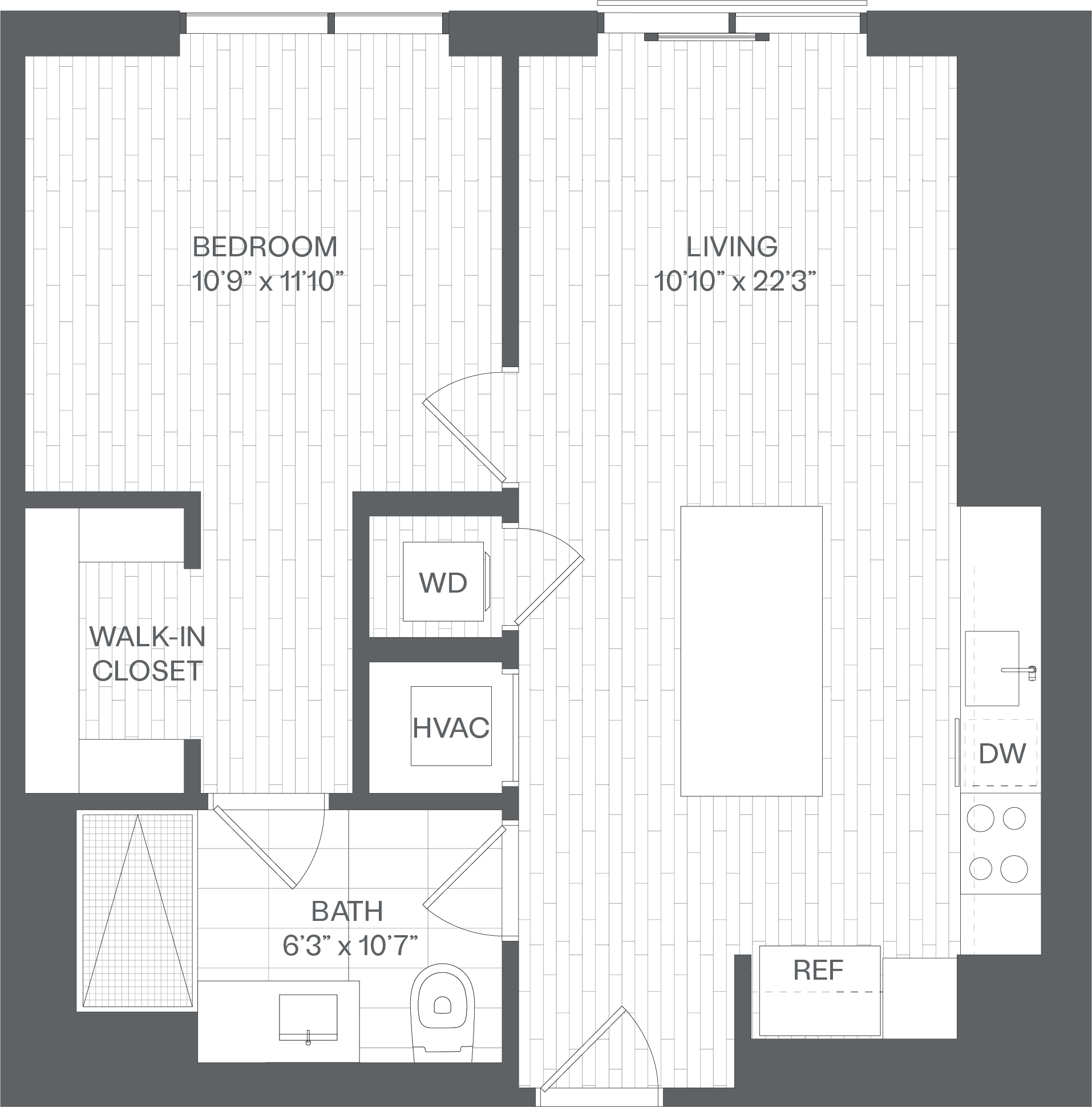 1 Bed/1 Bath-AA1 floor plan