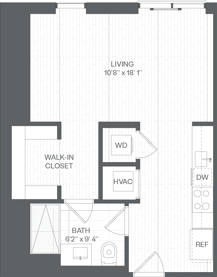 Studio-SF(SIM) floor plan