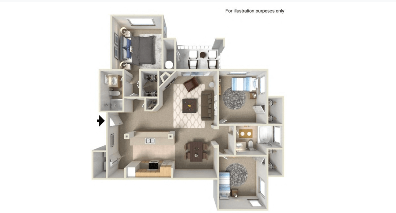 E Lauritz 1,295 SF Reno floor plan