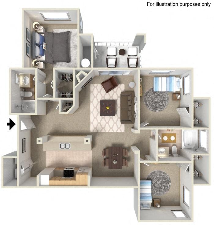 E Lauritz 1,295 SF floor plan