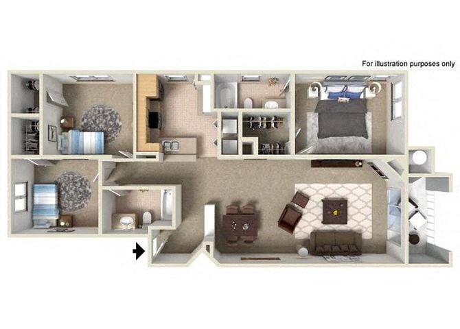 E 1,324 SF San Marcos floor plan