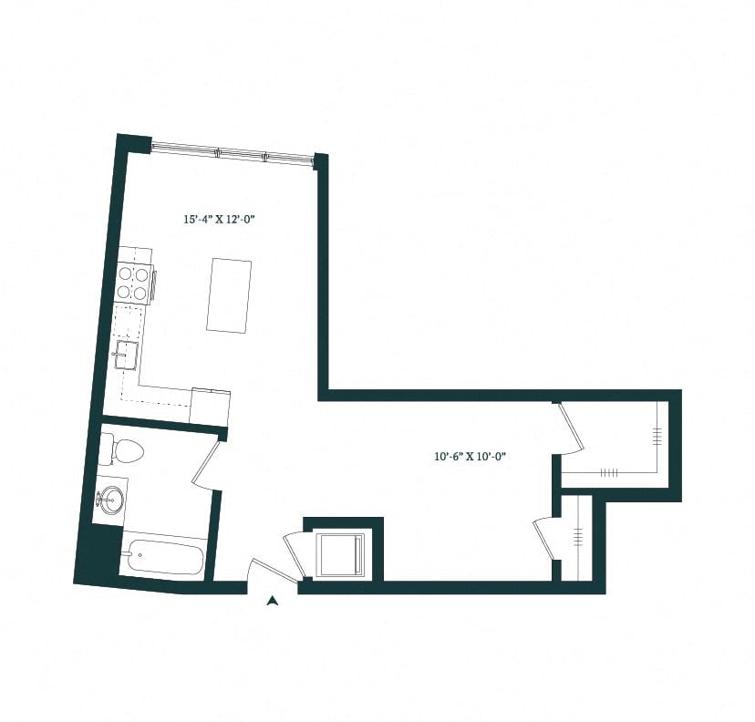 Studio S-09W floor plan