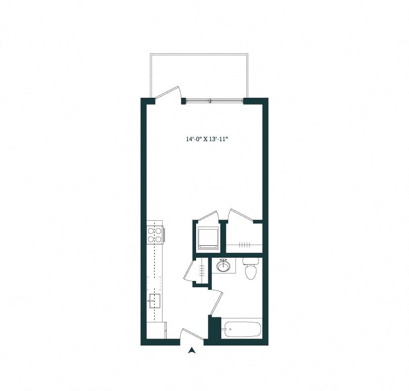 Studio S-05W floor plan