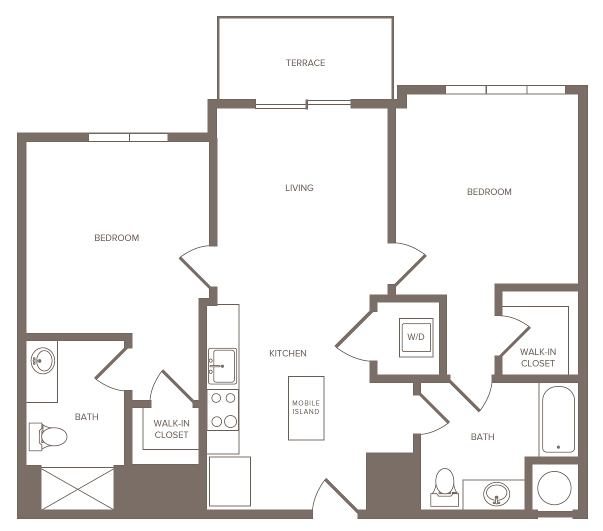 2 Bed/2 Bath-C floor plan
