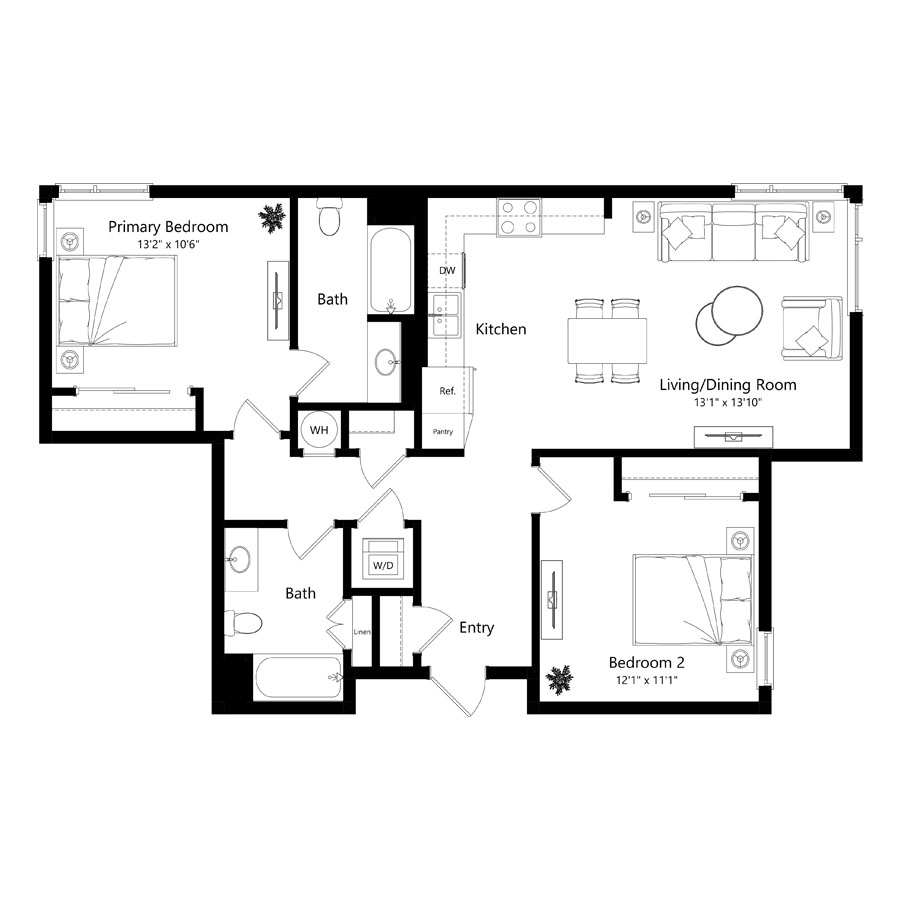 Unit G floor plan