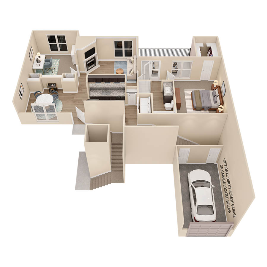 Oakmont - Direct Access Garage or Garage Located Below floor plan