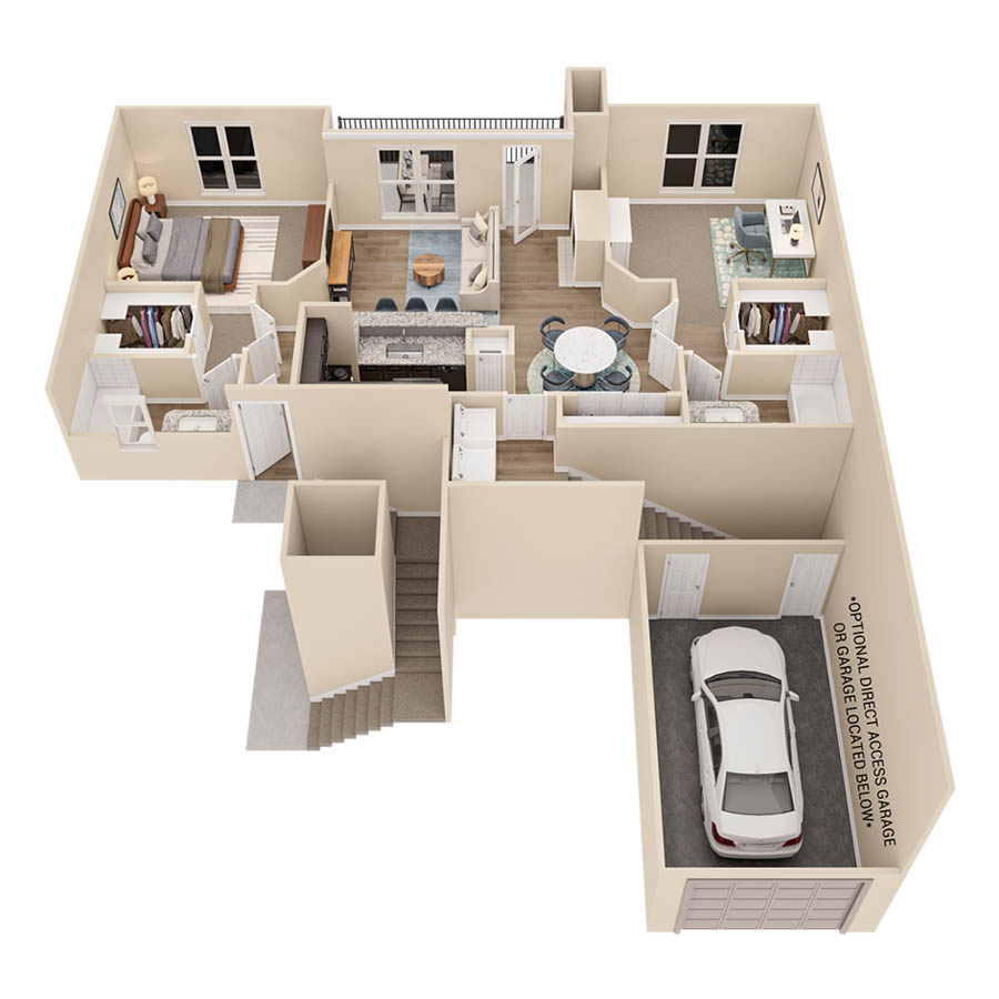 Pinehurst - Direct Access Garage or Garage Located Below floor plan
