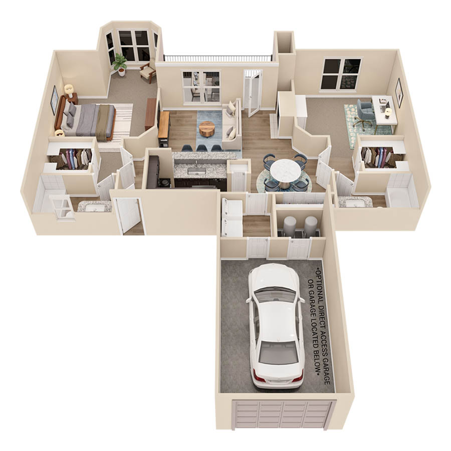 Doral - Direct Access Garage or Garage Located Below floor plan