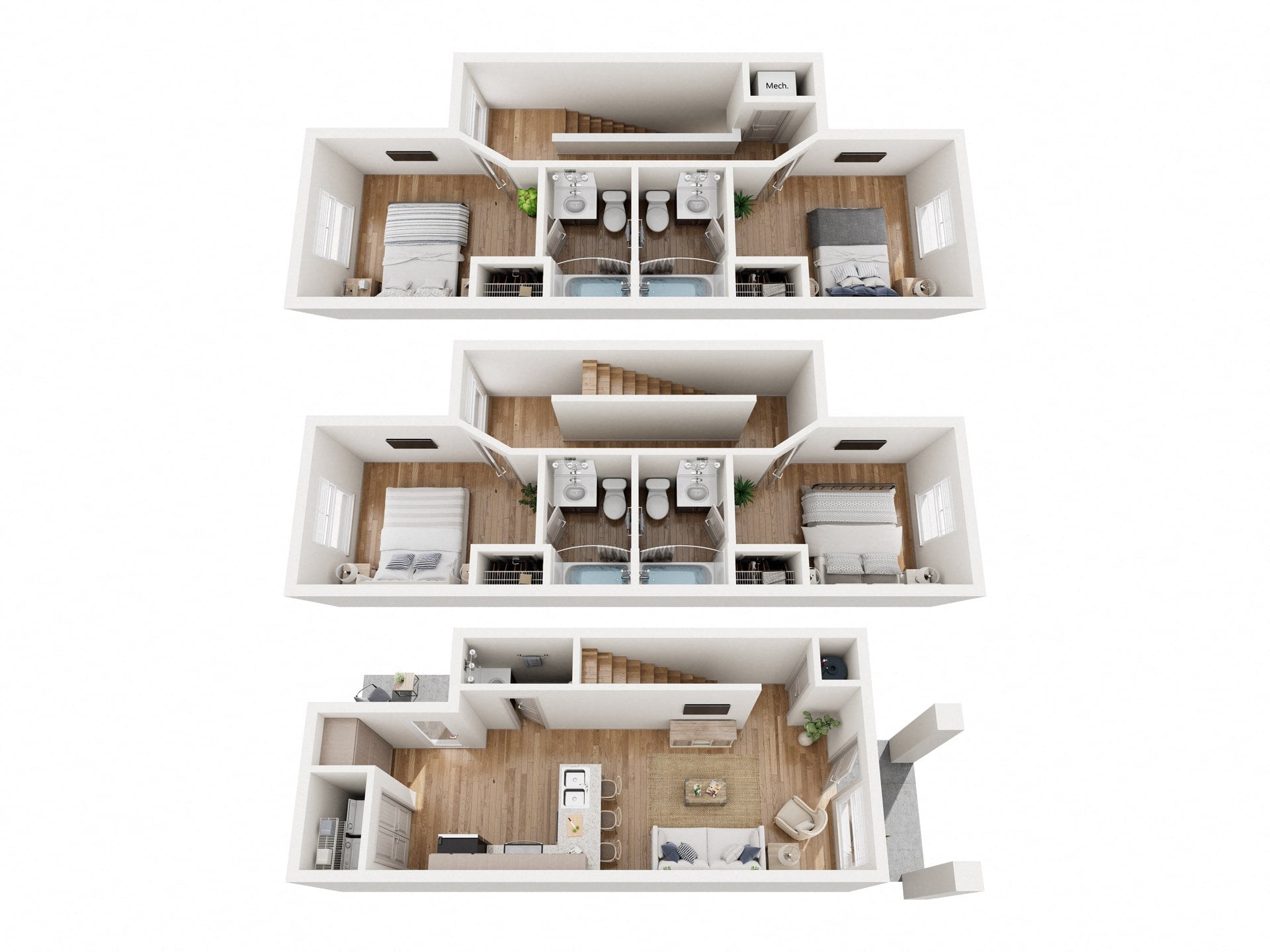 4x4.5 Conventional floor plan