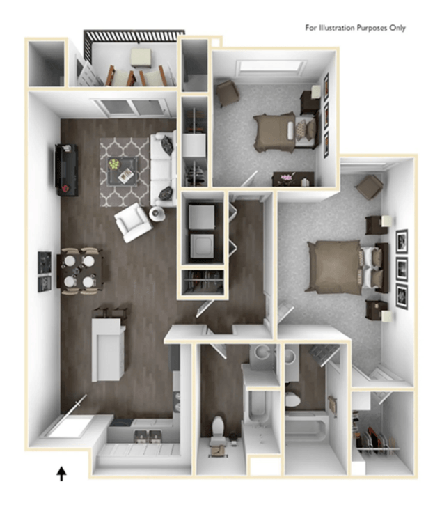 2x2 floor plan
