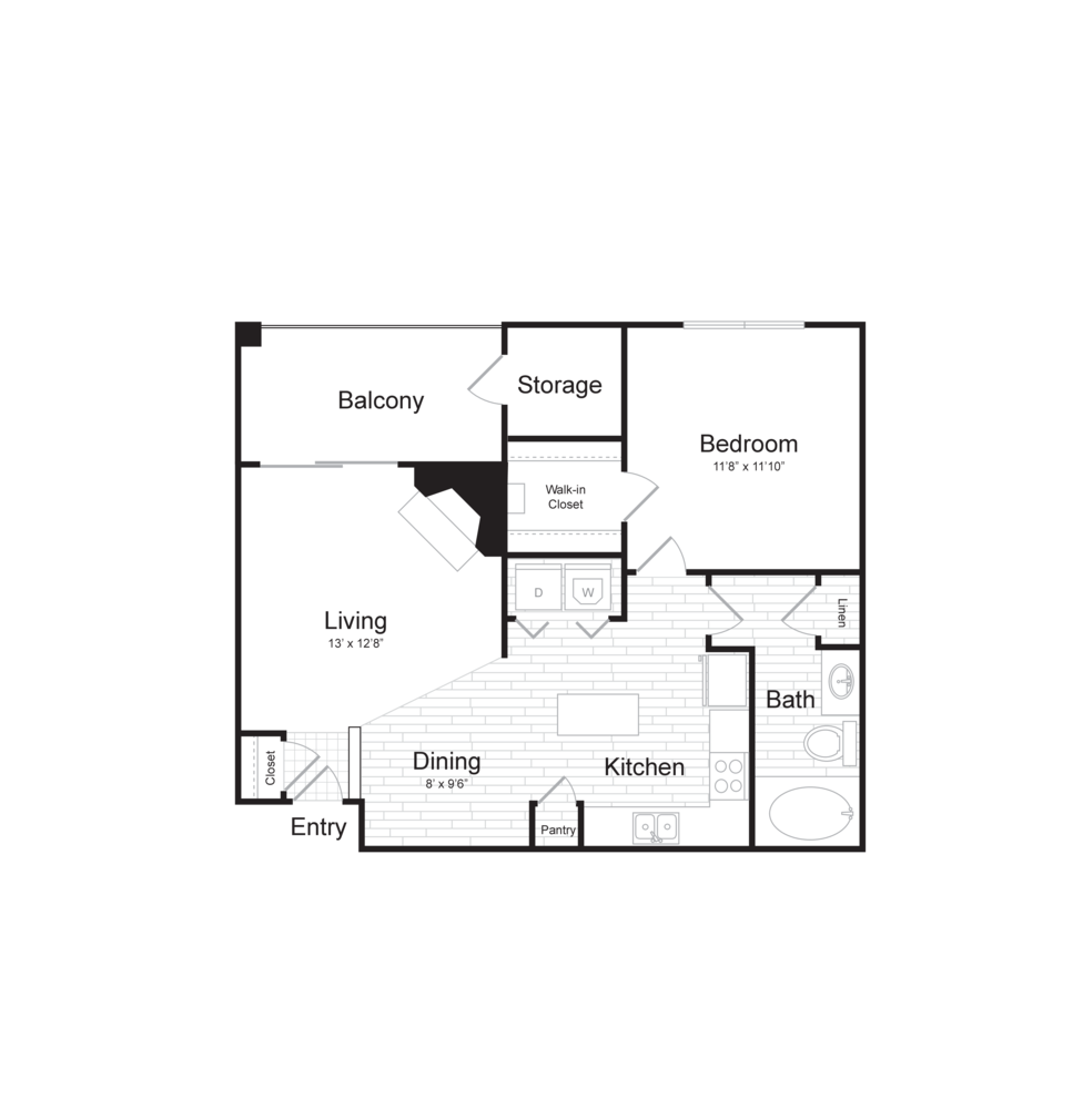 Renovated A2 floor plan