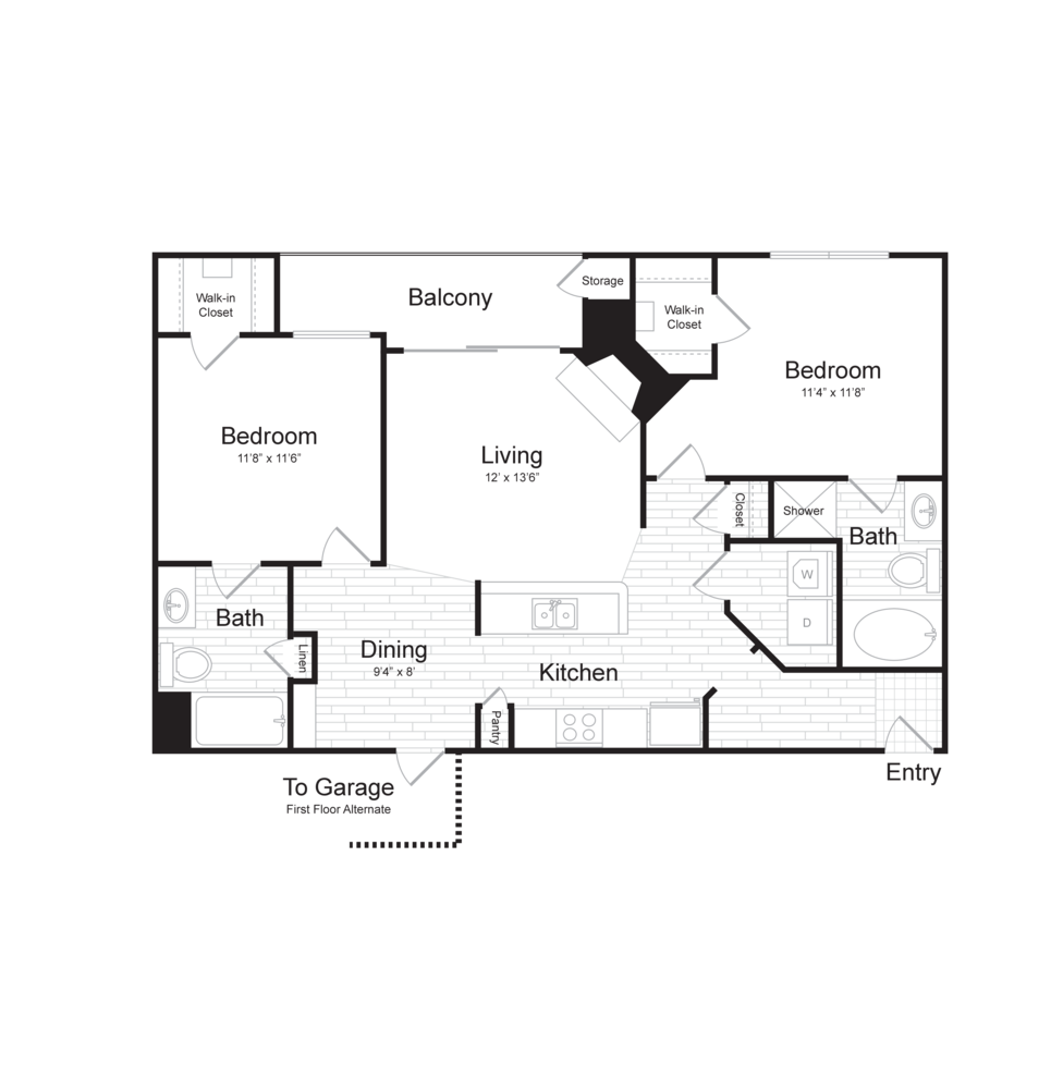 Renovated B2 floor plan