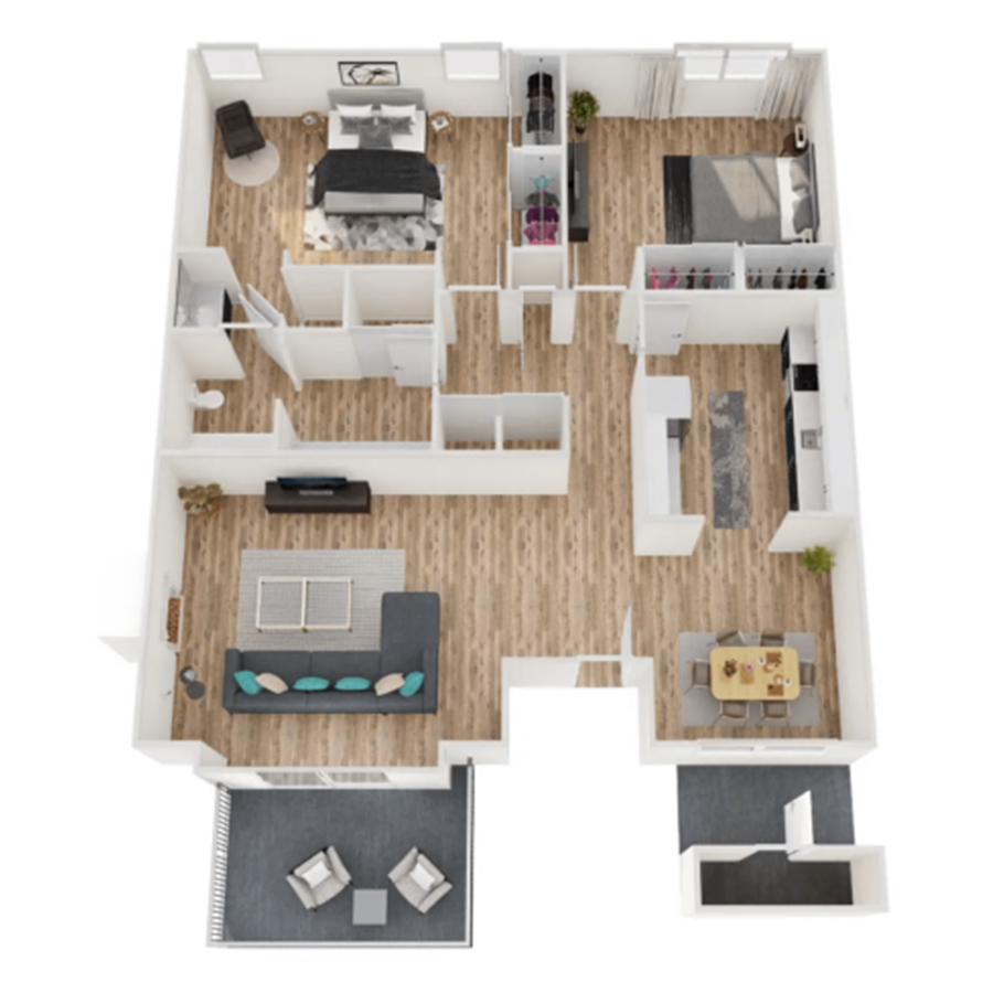 2x1 Cottage floor plan