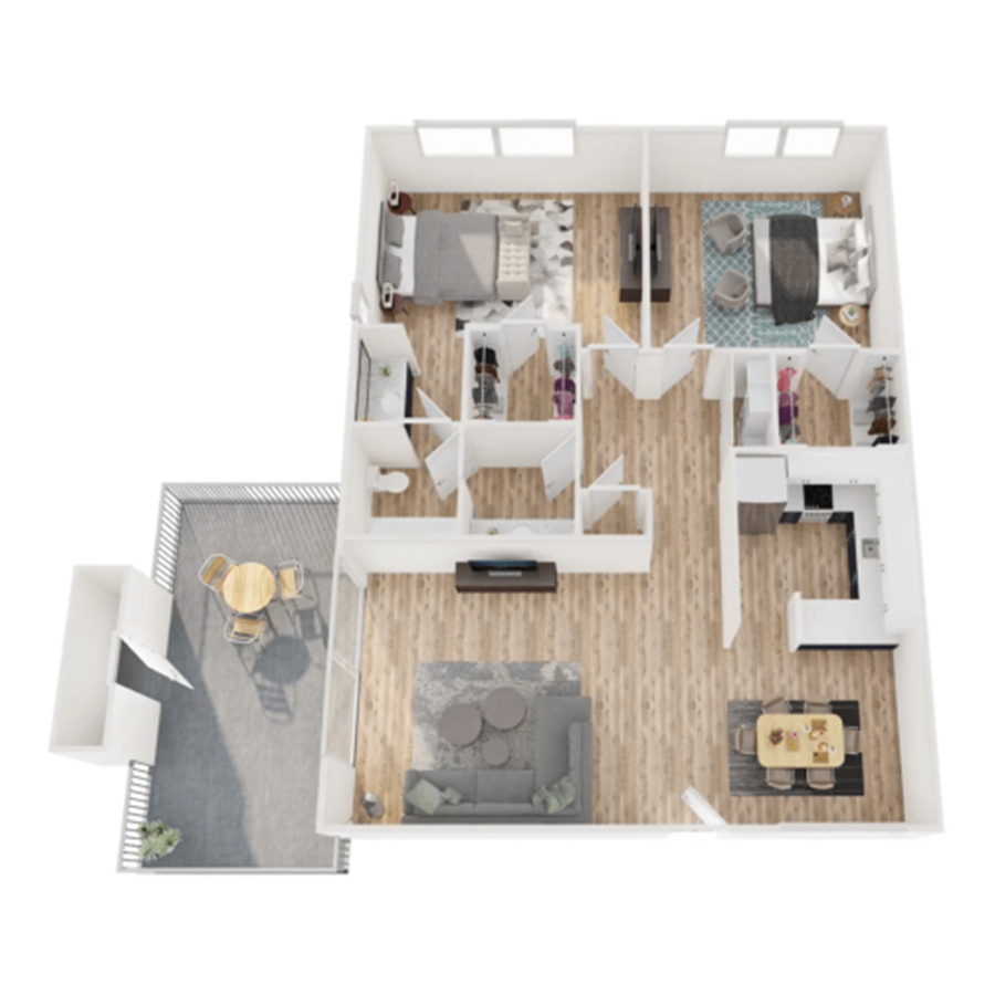 2x1-Reno floor plan