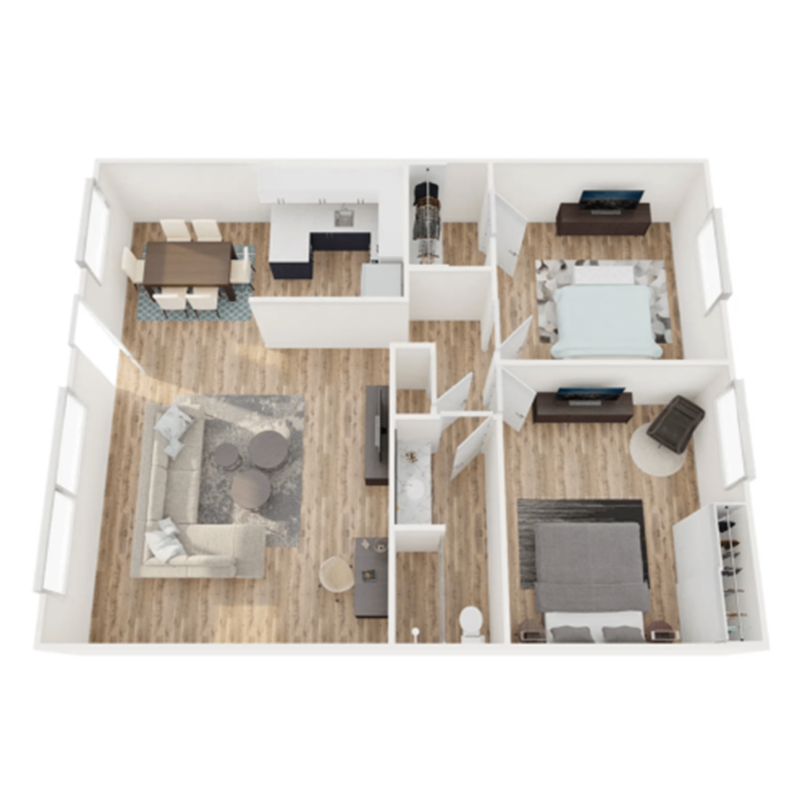 2x1 Large floor plan