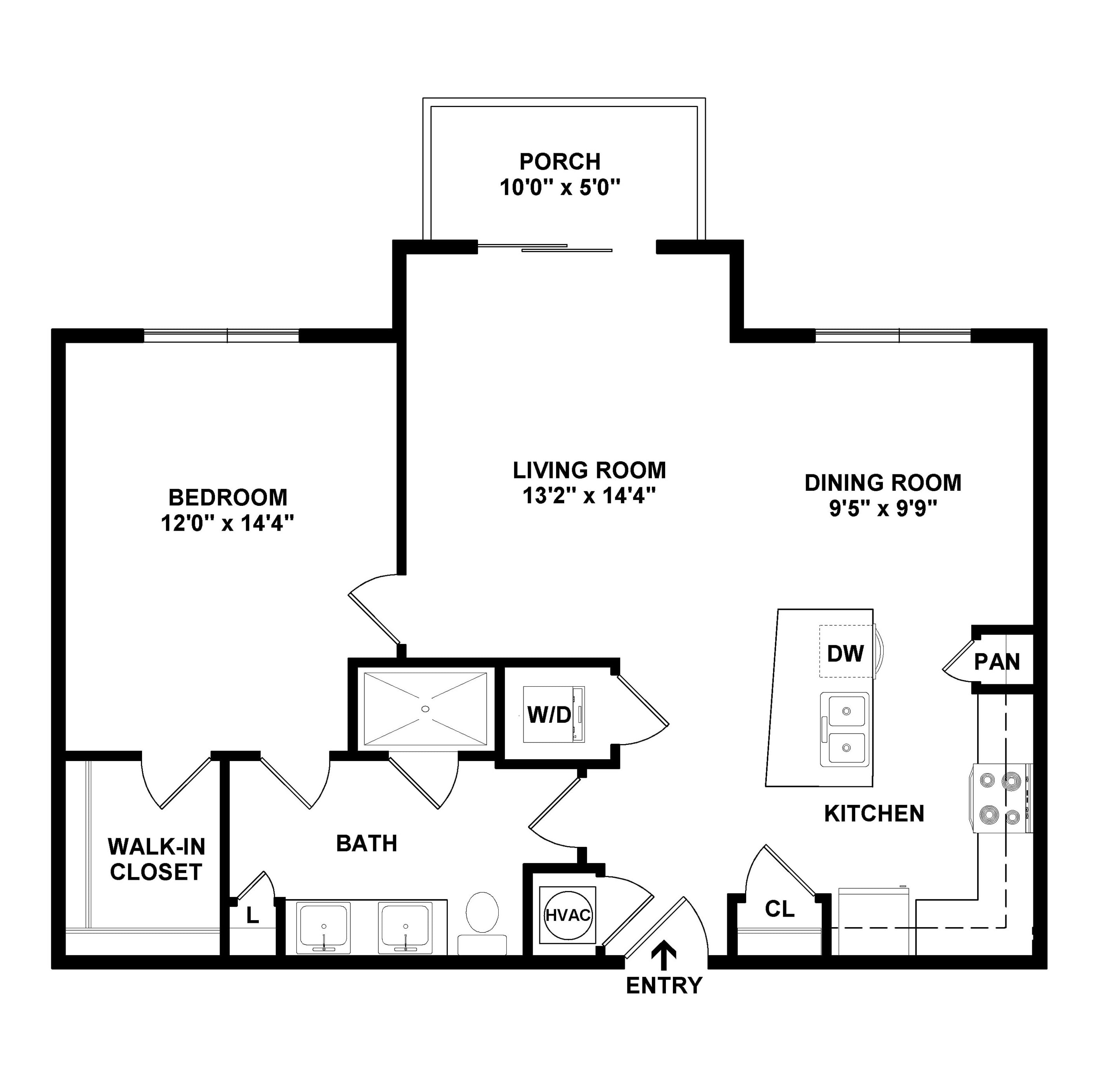 1 Bed/1 Bath-A4 floor plan
