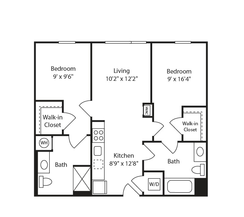 2 Bed/2 Bath-B20 floor plan