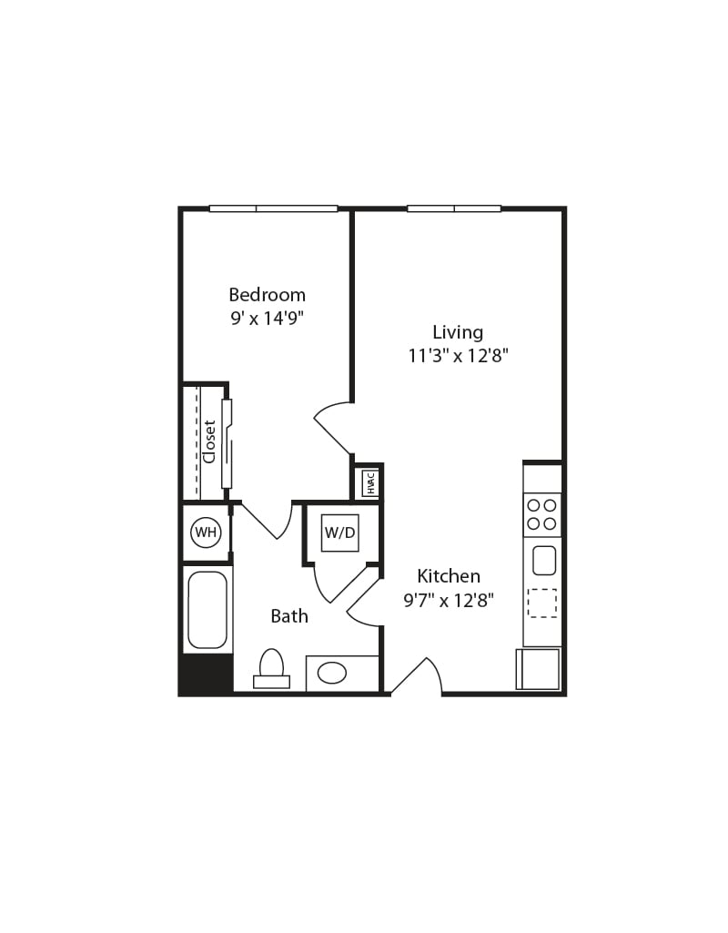 1 Bed/1 Bath-A7 floor plan
