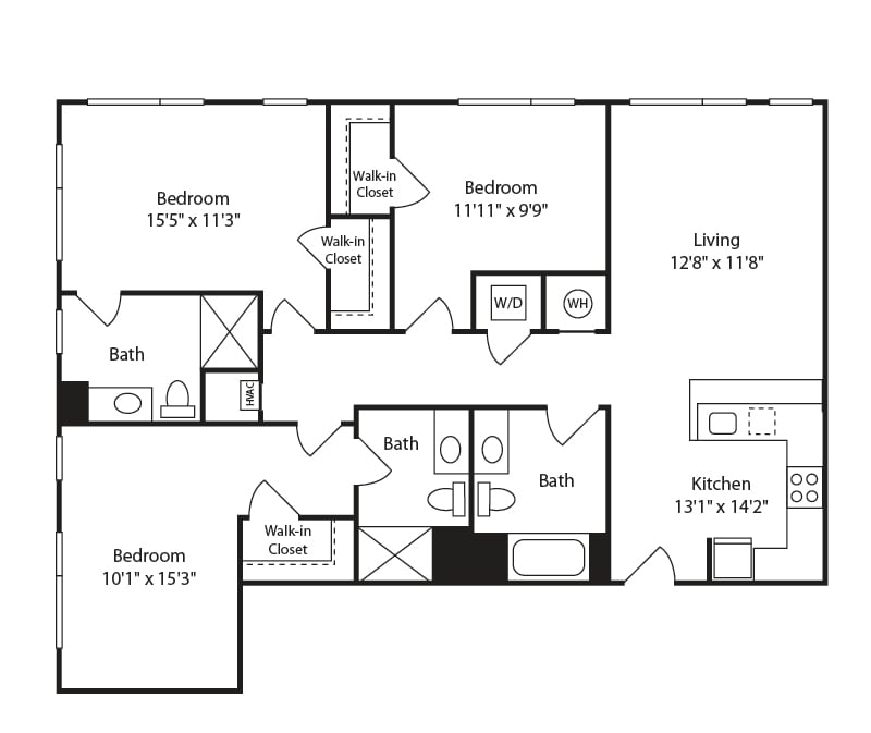 3 Bed/3 Bath-C7 floor plan